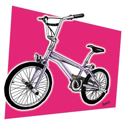 BMX Bike Pink Box Sketch