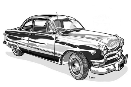Classic Car Sketch