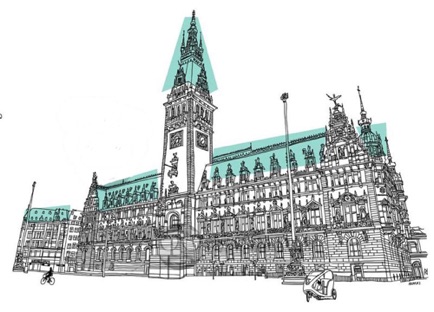 Hamburg Rathaus Sketch