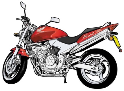 Honda Hornet Motorcycle Sketch