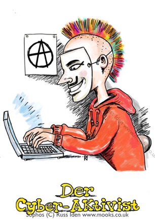 Hacktivist Hacker Cartoon