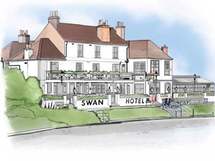 The Swan Hotel Staines Painting