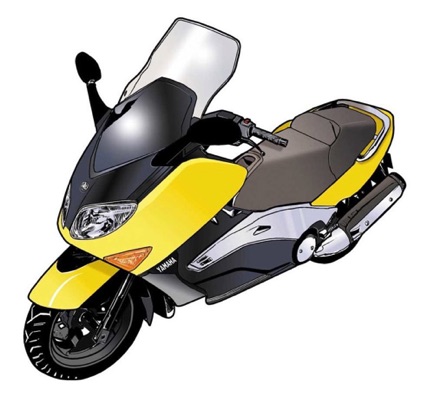 Yamaha Tmax Scooter Sketch