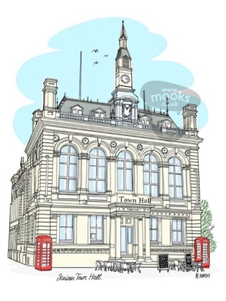 Staines Town Hall Sketch