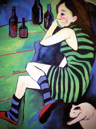 Girl in Green Stripes
Acrylic on Board