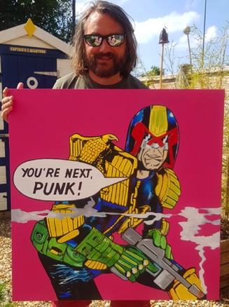 Judge Dredd Painting
after Mike McMahon