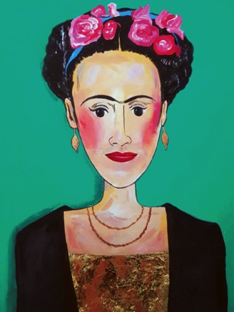 Frida Kahlo Portrait
Acrylic and Gold-leaf on Canvas