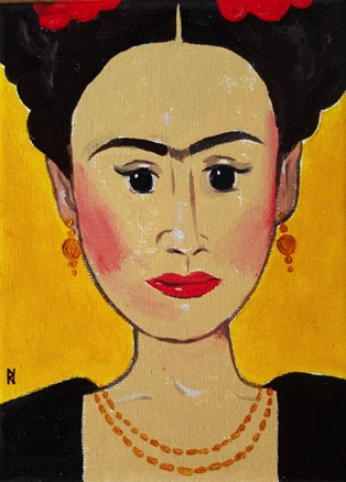 Frida Kahlo Tiny Portrait
Acrylic on Canvas