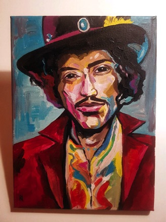 Jimi Hendrix Portrait
Acrylic on Canvas