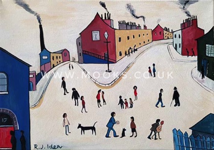 Houses on the Hill after Lowry