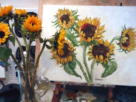 Sunflowers
Oil on Canvas in Progress